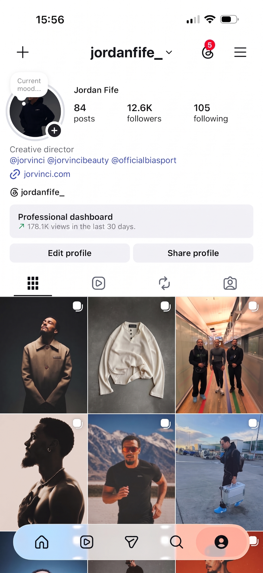 Jordan Instagram profile